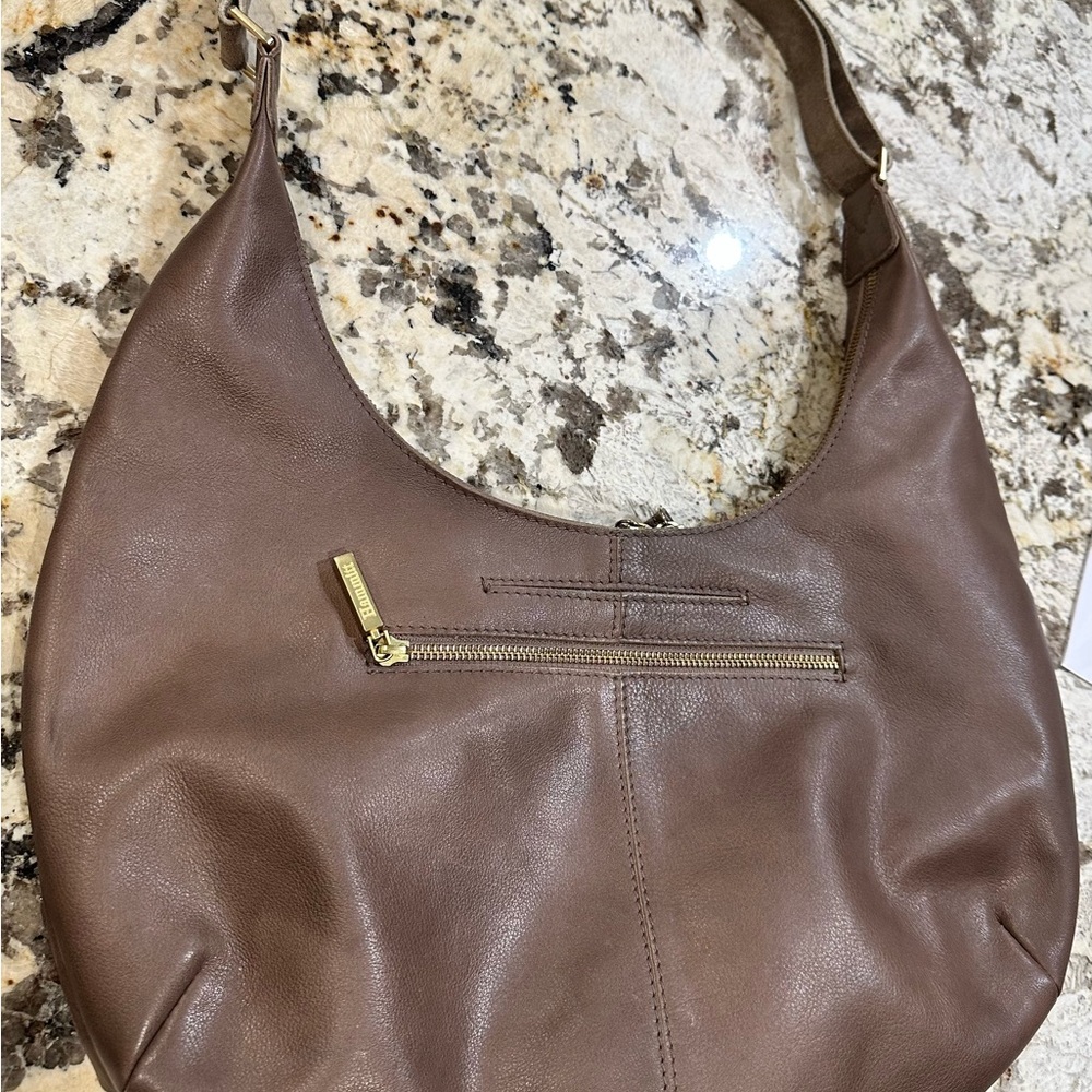 Hammitt Brown Leather Hobo with Gold Studs - Picture 2 of 7